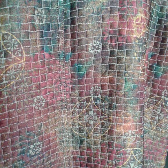 Christopher & Banks Womans Zip Up Jacket Brown Orange Red Autumn Fall - Picture 4 of 5